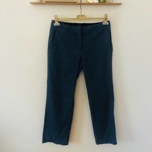 Cropped Straight Linen Trouser